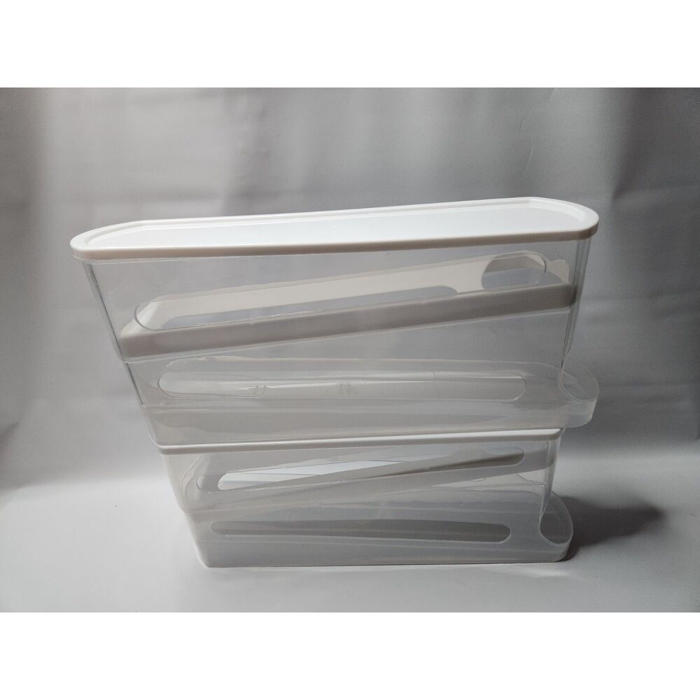 Auto‑Rolling Egg Dispenser Bins – Set of 2